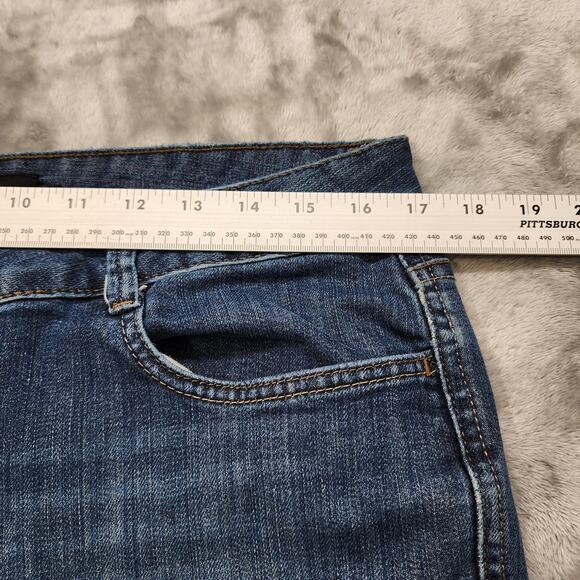 Calvin Klein Jeans Womens 12 Blue Mid Rise Slim Bootcut Stretch Denim Casual - Picture 12 of 16